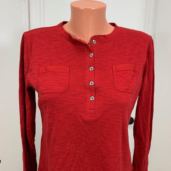Chaps Denim women's long sleeve 1/4 button large - Picture 3 of 6